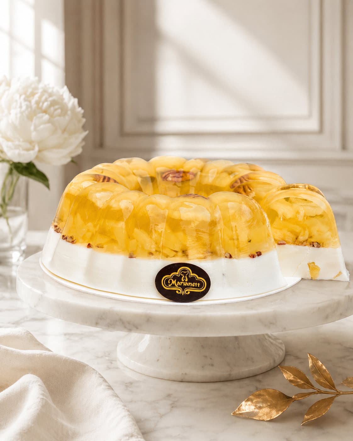 Gelatina queso piña